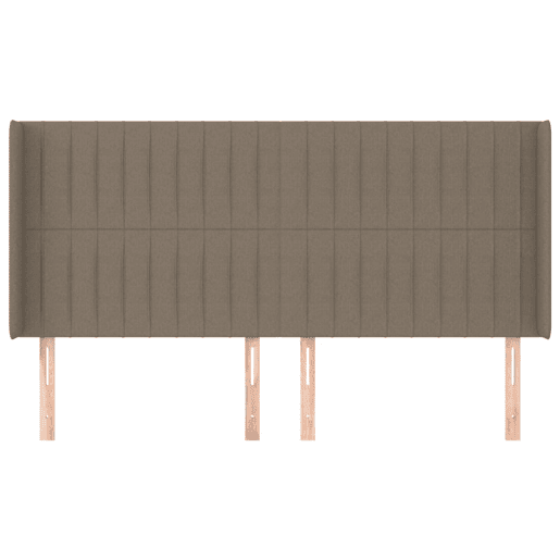 vidaXL Cabeceira cama abas tecido 183x16x118128 cm cinza-acastanhado vidaXL Cabeceira cama abas tecido 183x16x118128 cm cinza-acastanhado