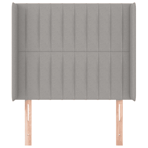 vidaXL Cabeceira de cama c abas tecido 83x16x118128cm cinzento-claro vidaXL Cabeceira de cama c abas tecido 83x16x118128cm cinzento-claro