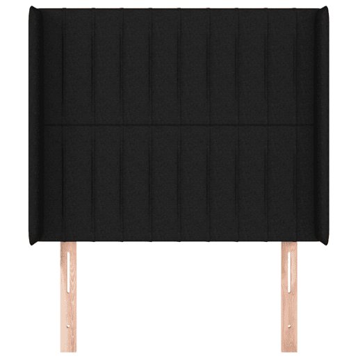 vidaXL Cabeceira de cama c abas tecido 93x16x118128 cm preto vidaXL Cabeceira de cama c abas tecido 93x16x118128 cm preto