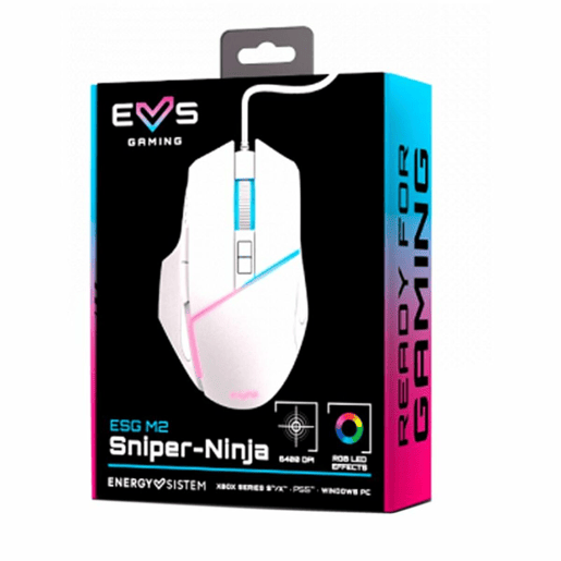 Rato Gaming Energy Sistem M2 Sniper-Ninja Branco LED RGB