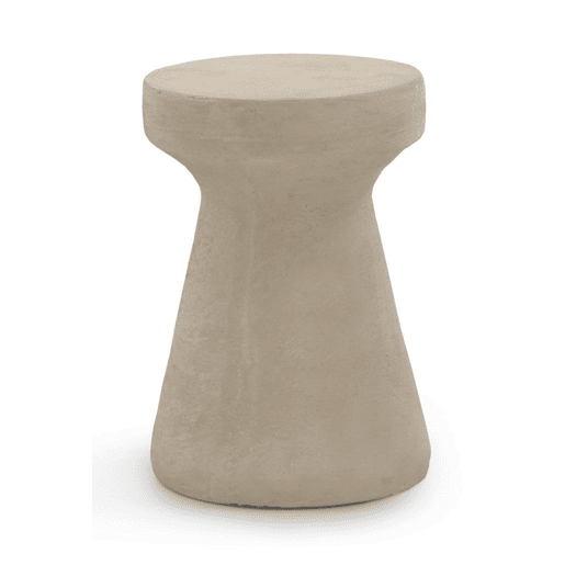 Mesa de apoio de cimento poliresina cor de areia