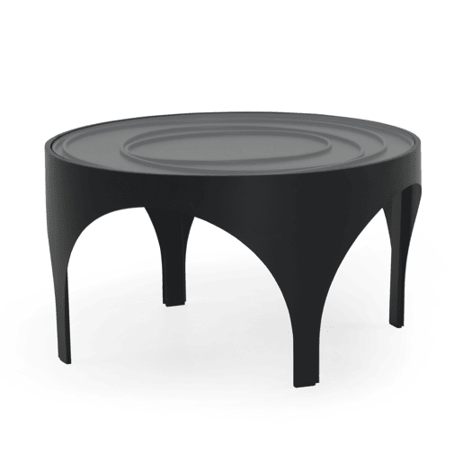 Mesa de centro de metal preto com vidro Mesa de centro de metal preto com vidro