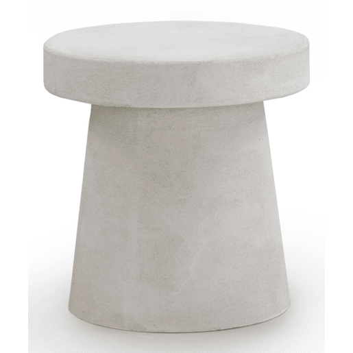 Mesa de centro em cimento branco de poliresina Mesa de centro em cimento branco de poliresina