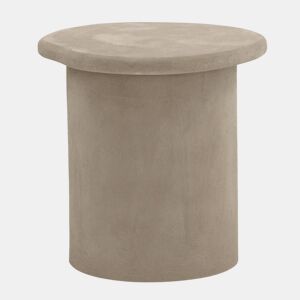 Mesa de centro de poliresina em cimento cor de areia