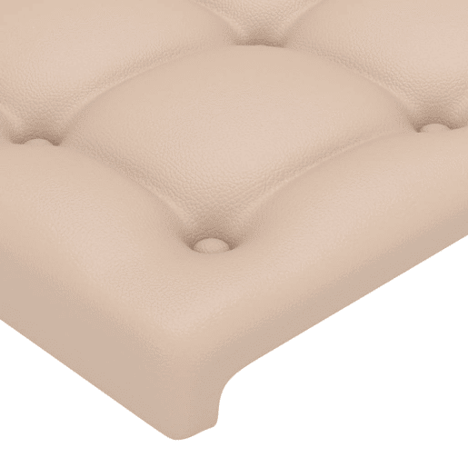 vidaXL Cabeceira cama abas couro artificial 83x23x7888 cm cappuccino