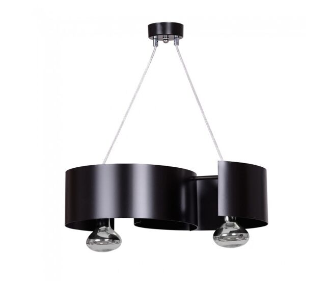 Lámpara colgante bisón negro 2 luces marca wonderlamp