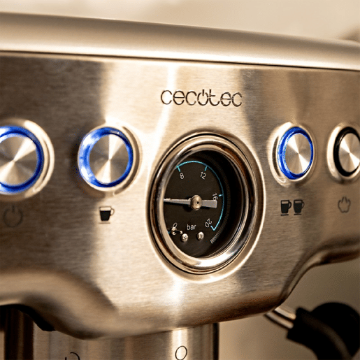 Cecotec Máquina de café barista com 20 bares, manómetro e termoblock.
