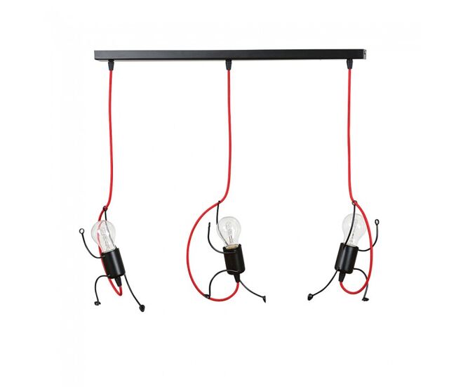 Regleta de techo infantil mime negro 3 luces marca wonderlamp
