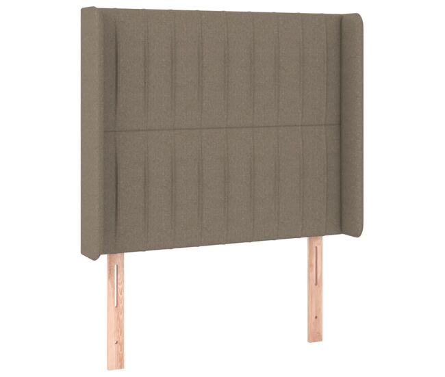 Vidaxl cabecero con orejas de tela gris taupe 93x16x118/128 cm