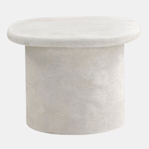 Mesa de centro em cimento branco de poliresina