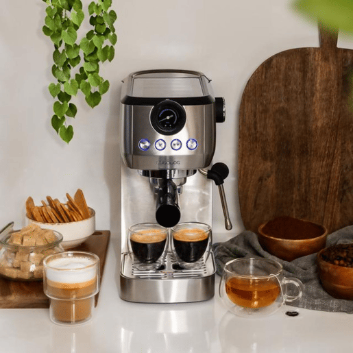 Cecotec Máquina de café expresso com 20 bares, thermoblock, manómetro e vaporizador.