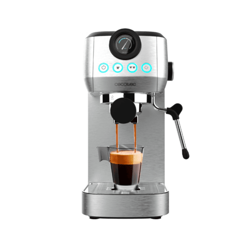 Cecotec Máquina de café expresso com 20 bares, thermoblock, manómetro e vaporizador.