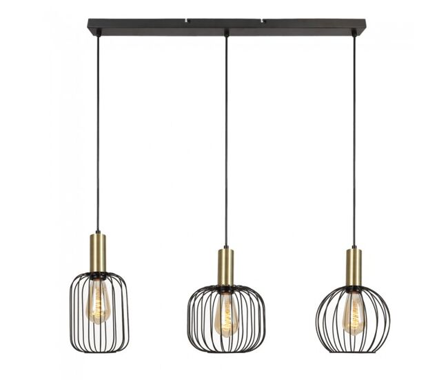 Lámpara colgante sofis ii 3 luces marca cristalrecord