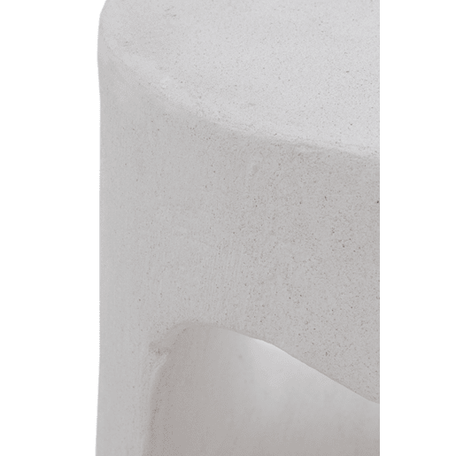 Mesa de apoio de cimento de poliresina branca