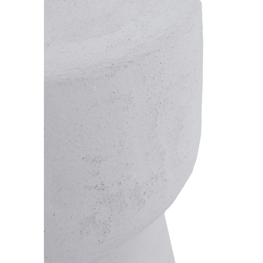 Mesa de apoio em cimento branco poliresina cor de areia