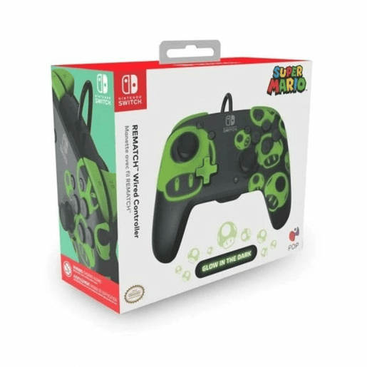Comando PDP Rematch Gamepad 1Up Preto Verde Nintendo Switch Comando PDP Rematch Gamepad 1Up Preto Verde Nintendo Switch