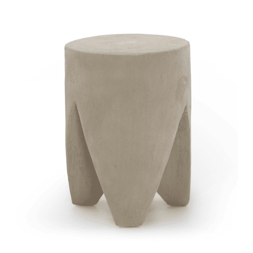 Mesa de apoio de cimento de poliresina cor de areia Mesa de apoio de cimento de poliresina cor de areia
