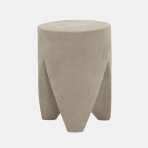 Mesa de apoio de cimento de poliresina cor de areia