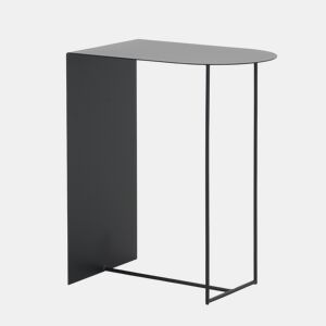 Mesa lateral de metal preto