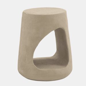 Mesa de apoio de cimento de poliresina cor de areia