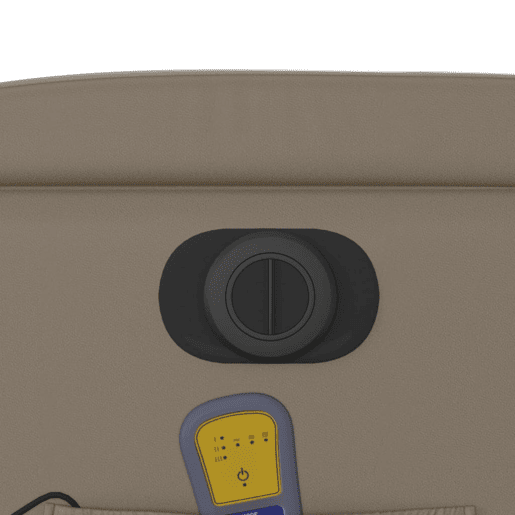 vidaXL Poltrona massagens reclinável elétrica couro artif. cappuccino vidaXL Poltrona massagens reclinável elétrica couro artif. cappuccino