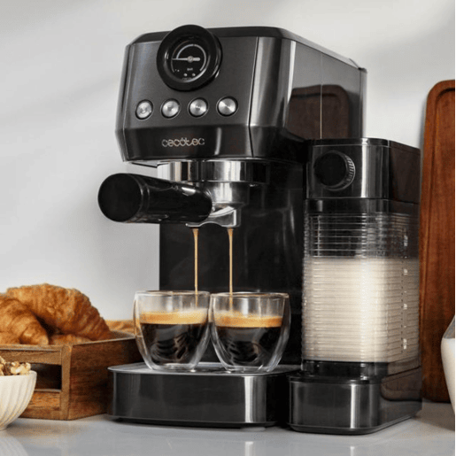 Cecotec Máquina de café semiautomática com 20 bares, thermoblock e apta para café moído e cápsulas.