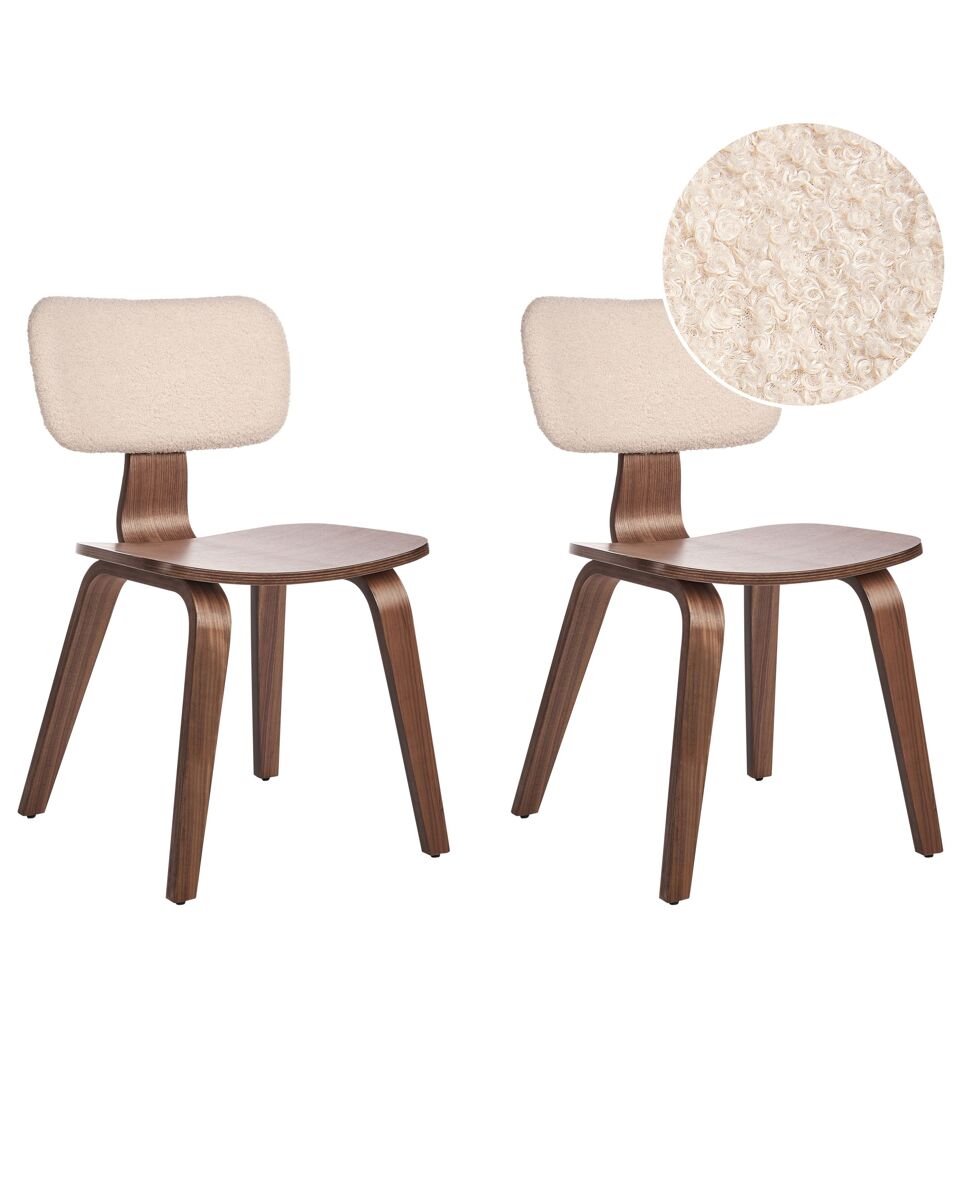 Beliani Silla de comedor LUCINDA Madera Oscura