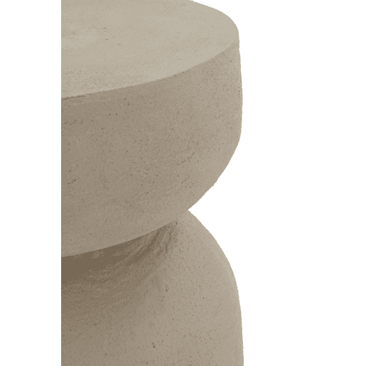 Mesa de apoio de cimento de poliresina cor de areia