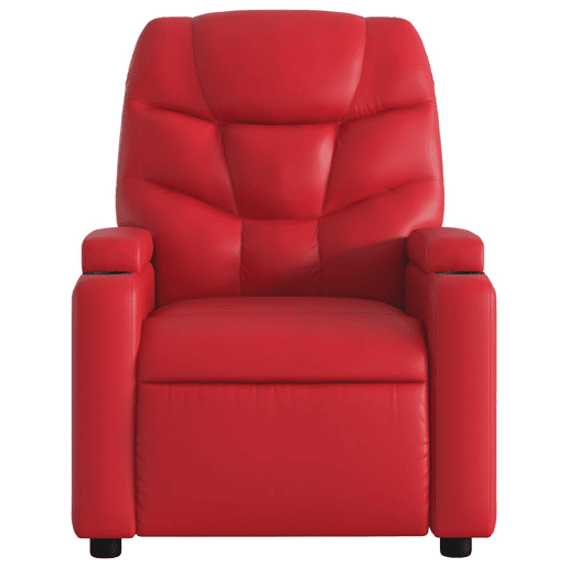 vidaXL Poltrona de massagens reclinável couro artificial vermelho vidaXL Poltrona de massagens reclinável couro artificial vermelho