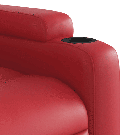 vidaXL Poltrona de massagens reclinável couro artificial vermelho vidaXL Poltrona de massagens reclinável couro artificial vermelho