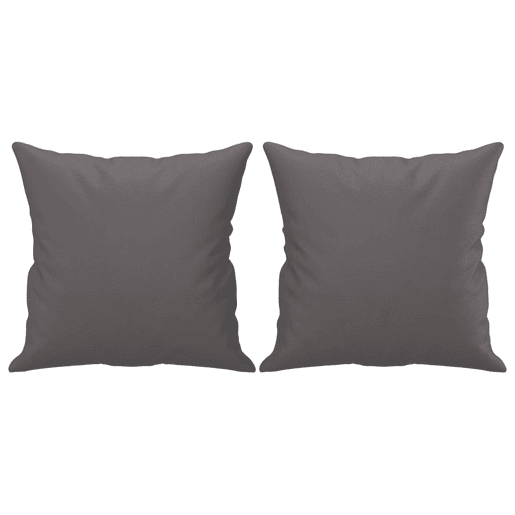 vidaXL Sofá 2 lugares + almofadas decorativas 140cm couro artif. cinza vidaXL Sofá 2 lugares + almofadas decorativas 140cm couro artif. cinza