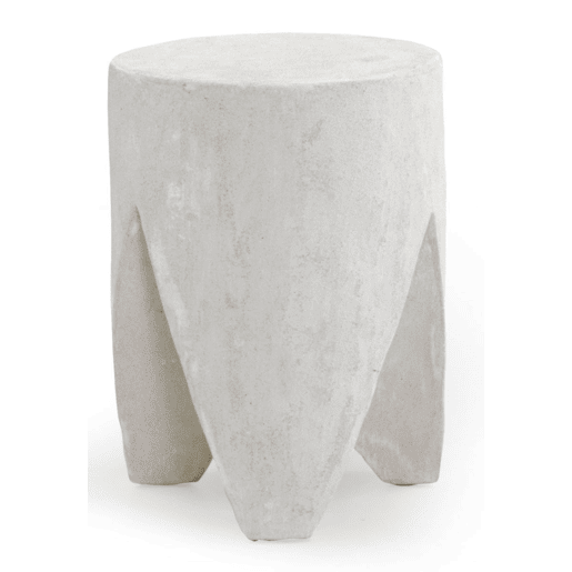 Mesa de apoio de cimento branco de poliresina Mesa de apoio de cimento branco de poliresina