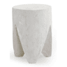 Mesa de apoio de cimento branco de poliresina
