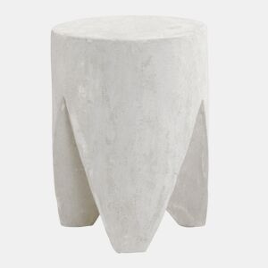 Mesa de apoio de cimento branco de poliresina