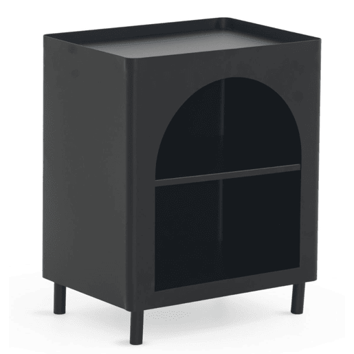 Mesa de apoio em metal preto