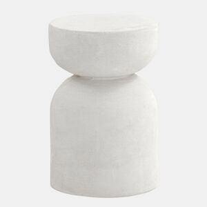 Mesa de centro de poliresina de cimento branco