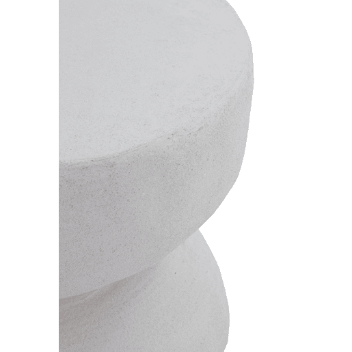 Mesa de centro de poliresina de cimento branco