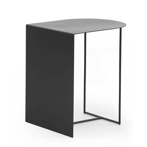 Mesa lateral de metal preto