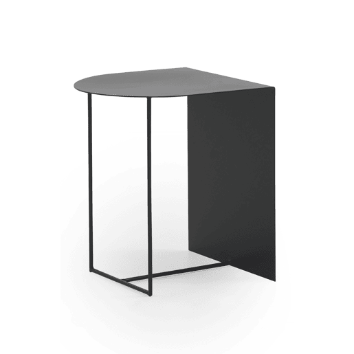 Mesa lateral de metal preto
