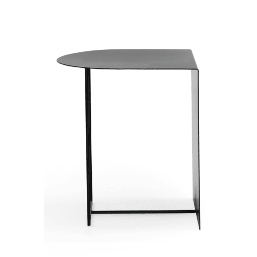 Mesa lateral de metal preto