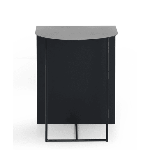 Mesa lateral de metal preto