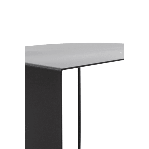 Mesa lateral de metal preto