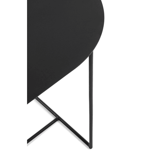 Mesa lateral de metal preto
