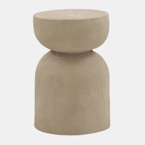 Mesa de apoio de poliresina de cimento cor de areia