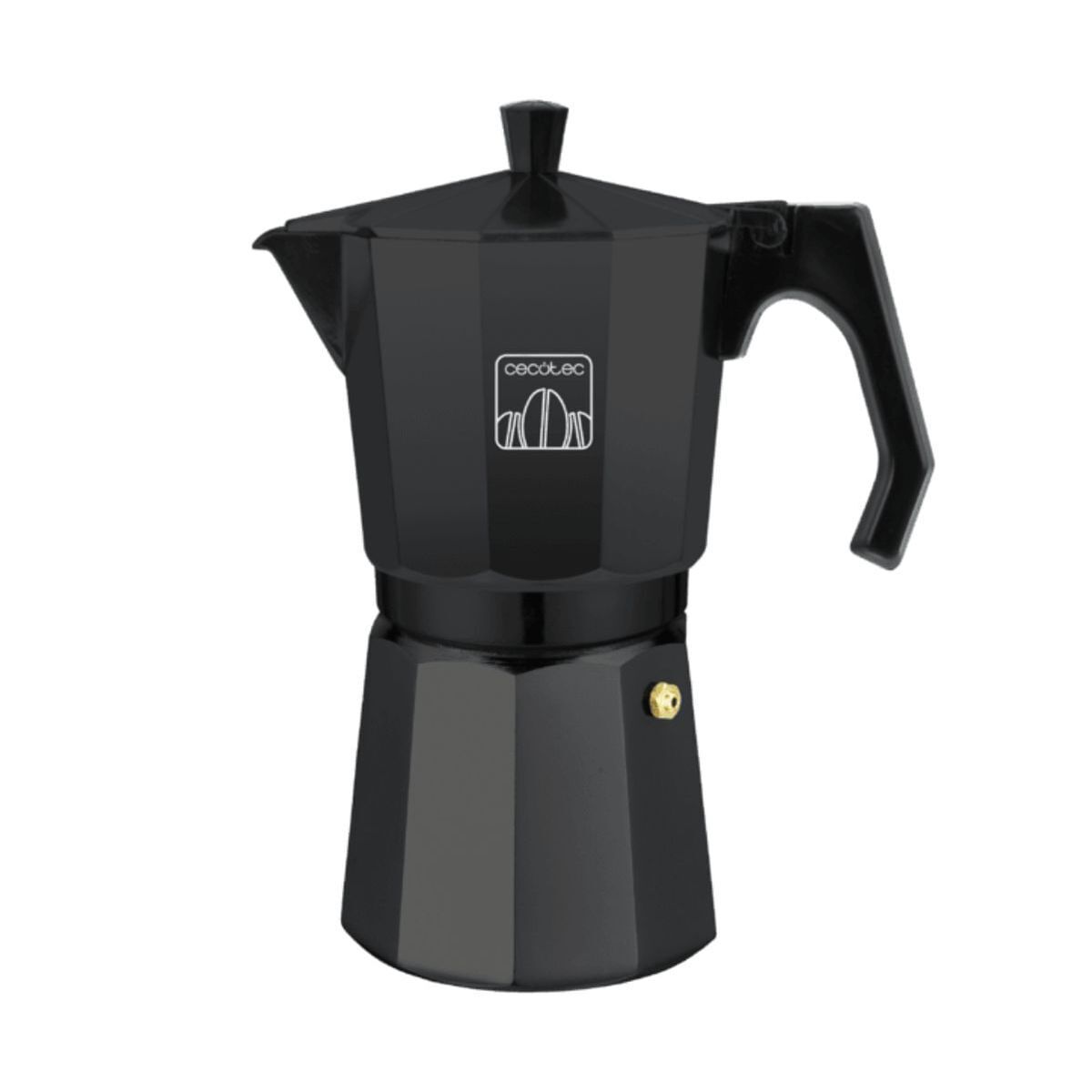 Cafetera italiana cecotec mokclassic 300 3 tazas aluminio fundido negro