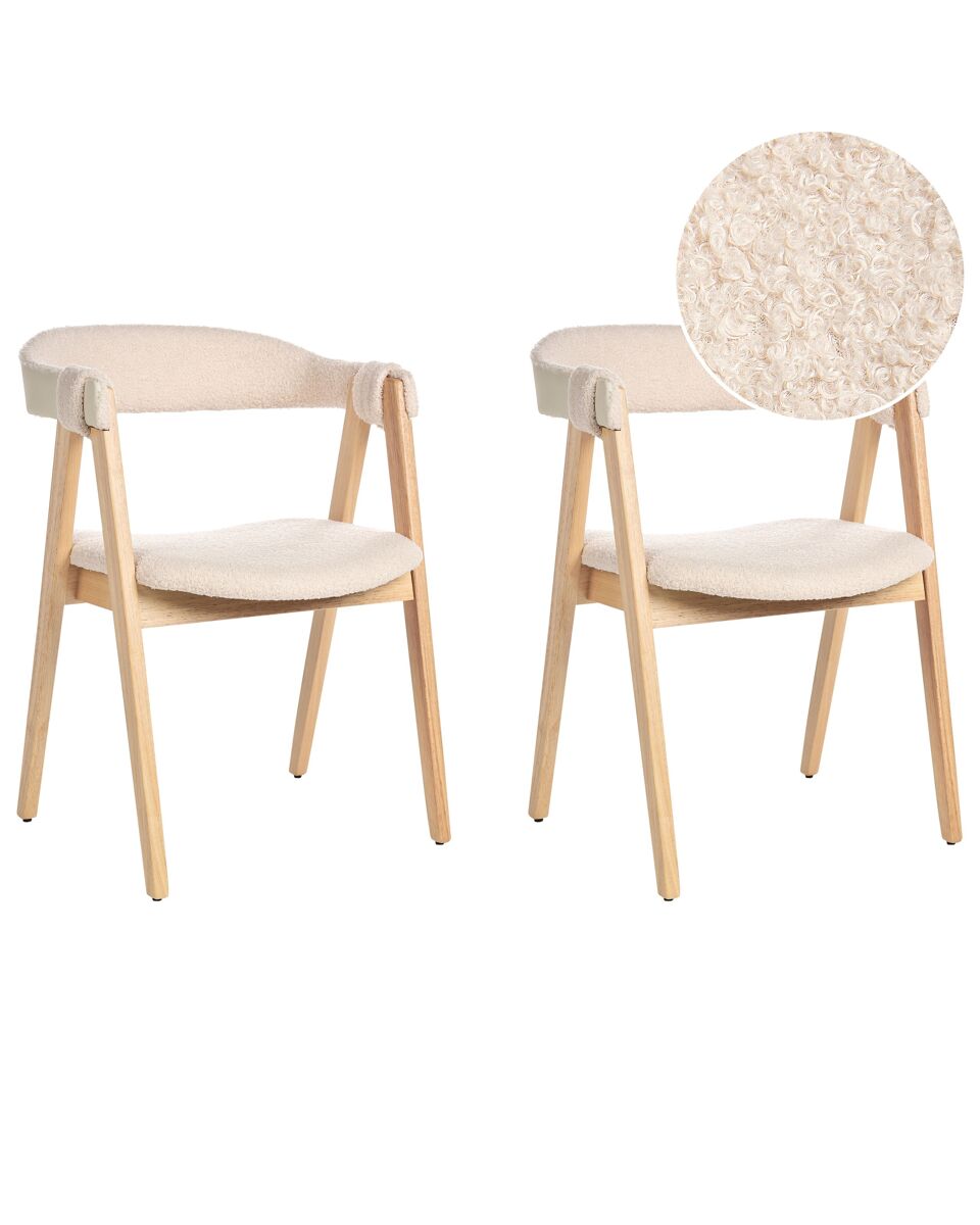 Beliani Silla de comedor DAY Madera Clara