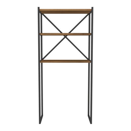 Prateleira alta Askersund para máquina de lavar roupa em aglomeradometal 160 x 66 x 34 cm efeito nogueira en.casa
