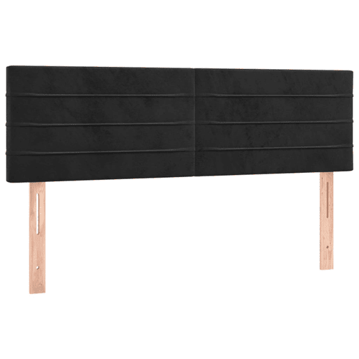 vidaXL Cabeceira de cama c luzes LED veludo 144x5x7888 cm preto