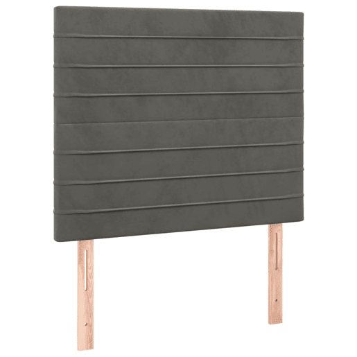 vidaXL Cabeceira de cama c LED veludo 80x5x118128 cm cinza-escuro vidaXL Cabeceira de cama c LED veludo 80x5x118128 cm cinza-escuro