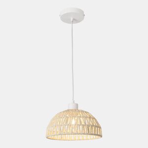 Candeeiro suspenso Alton regulável em altura metal + rotim 1xE27 - Brancolux.pro